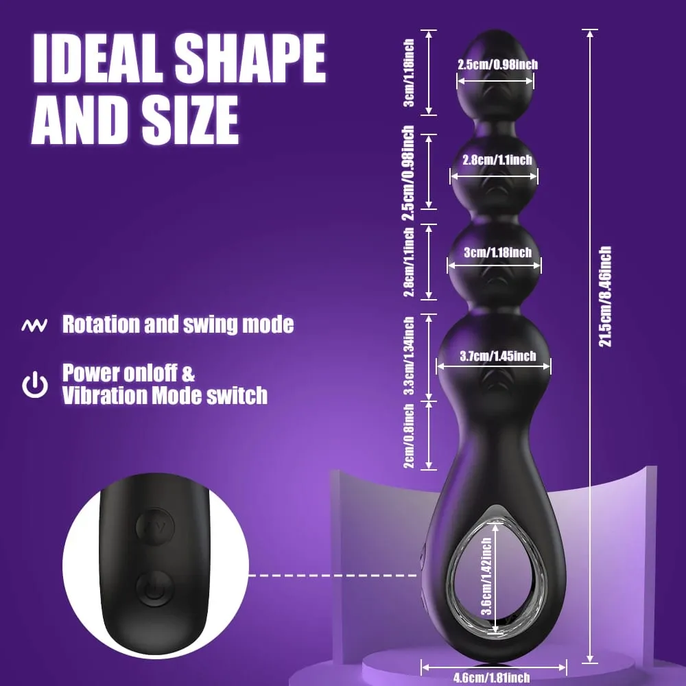 360° Rotating Anal Vibrator for Men Prostate Massager Butt Plug Anal Balls Adult Male Gay Masturbator Toy Sex Toys for Adult