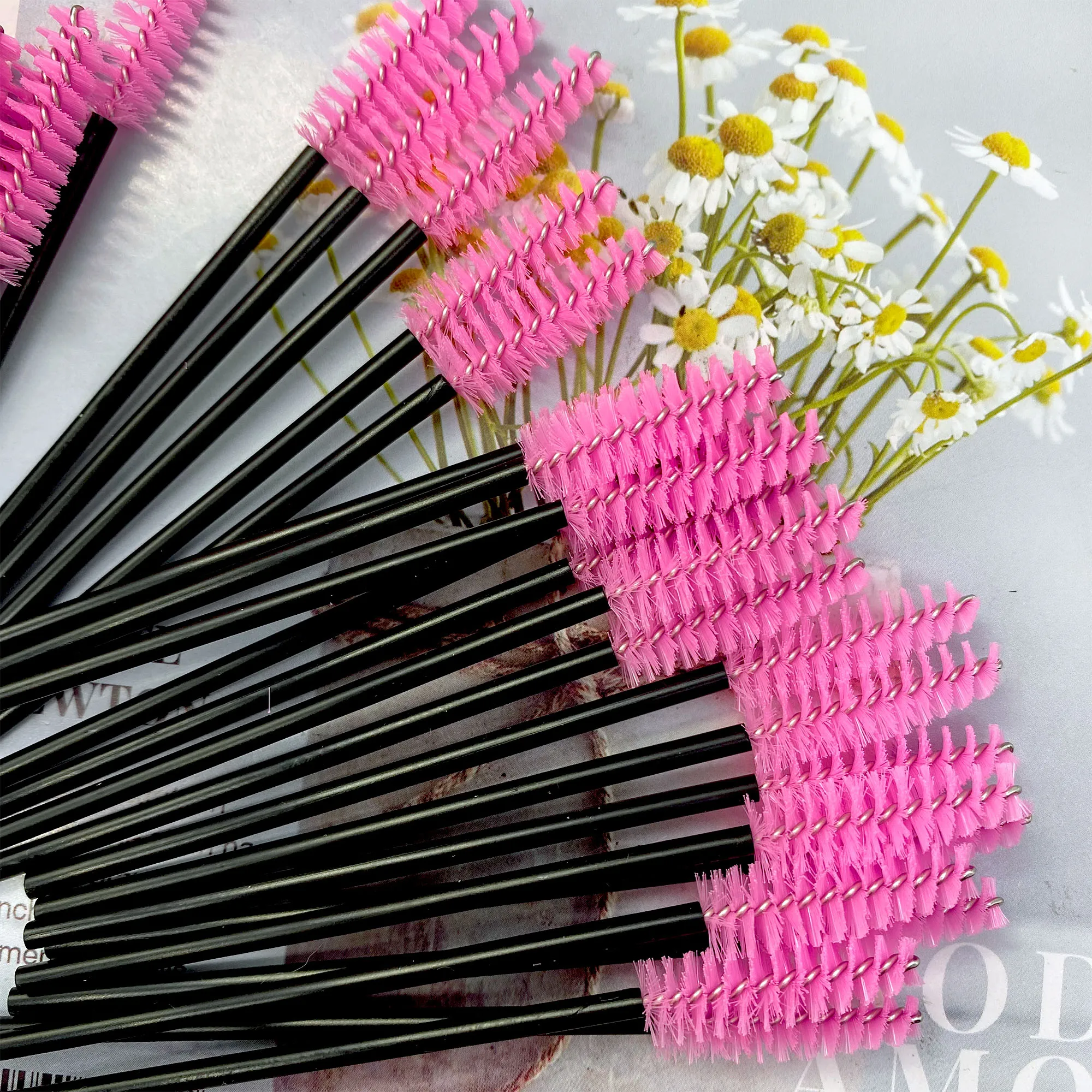 500 τμχ Mascara Wands Βούρτσες Βλεφαρίδων Μίας Χρήσης Eyelash Spoolies Applicator for Eyelash Extension Makeup Tool