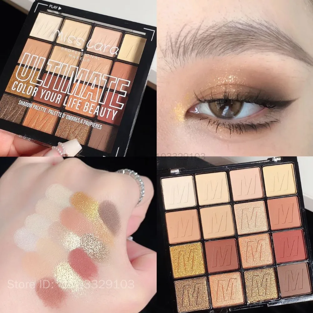 Rainbow 16 Colors Eye Shadow Summer Palette Long Lasting Waterproof Pearlescent Matte Shimmer Eyeshadow Women Beauty Eye Makeup