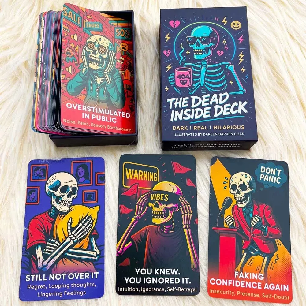 A Dead Inside Deck Tarot kártyák 54 kártya 13x8 cm csontváz jóslás Oracle Meet Death Below Deck kártyajátékok