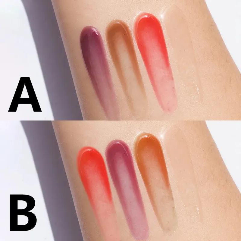 Vanília bézs ajakápoló hidratáló átlátszó ajakrúzs szett Smooth Soft Tube Mirror ajakfény ajak smink