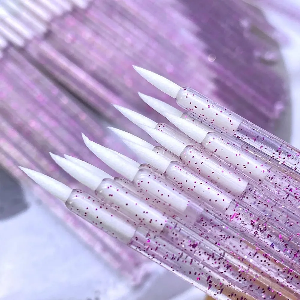 Kuas Eyeliner Makeup Eye Shadow Sekali Pakai Baru Aplikator Tongkat Kristal Kuas Kosmetik Ekstensi Bulu Mata Alat Kecantikan Wanita