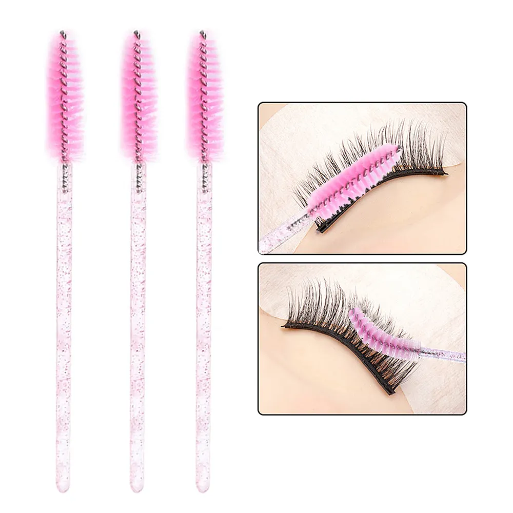 500Pcs Eyelash Brushes Eyelashes Extension Brush Mascara Wands Applicators Makeup Accessories Para sa Eyelashes Eyebrows Wholesaler