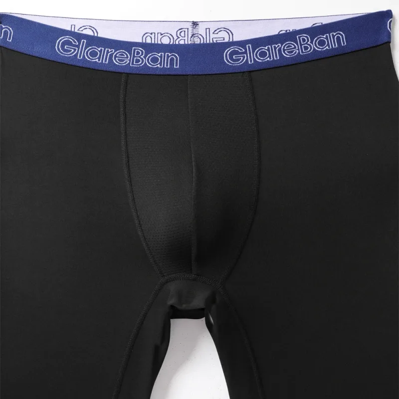 4 Stück gemischte Farben, schnell trocknende Boxershorts mit langem Bein, Unterhose, Unterwäsche für Zuhause und Sport, hochwertige Herrenhöschen