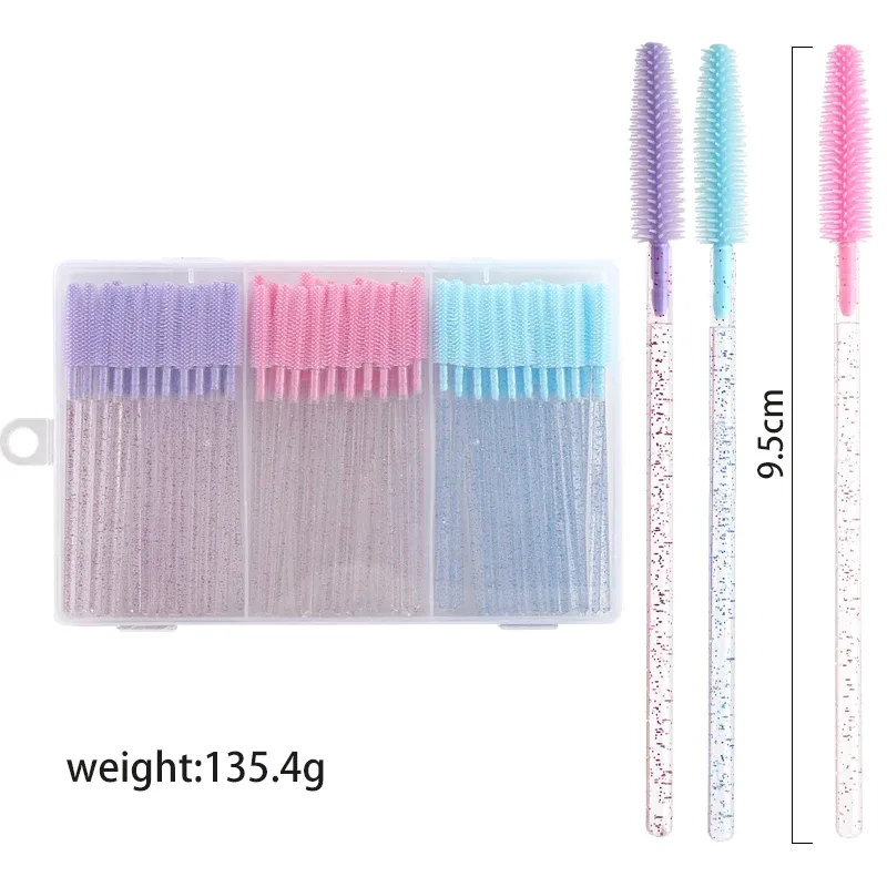 1/90/200/300 Pcs Eyelash Makeup Brush Set Silicone Eyebrow Brushes Micro Cotton Stick Lip Gloss Swab Eyelashes Extension Tools