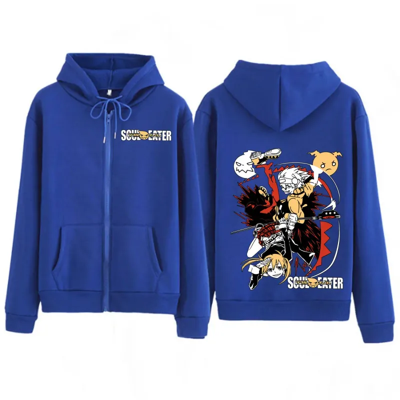 Anime Soul Eater MAKA ALBARN sweat à capuche avec fermeture éclair drôle hommes femmes vêtements mode vêtements surdimensionnés décontracté à manches longues streetwear