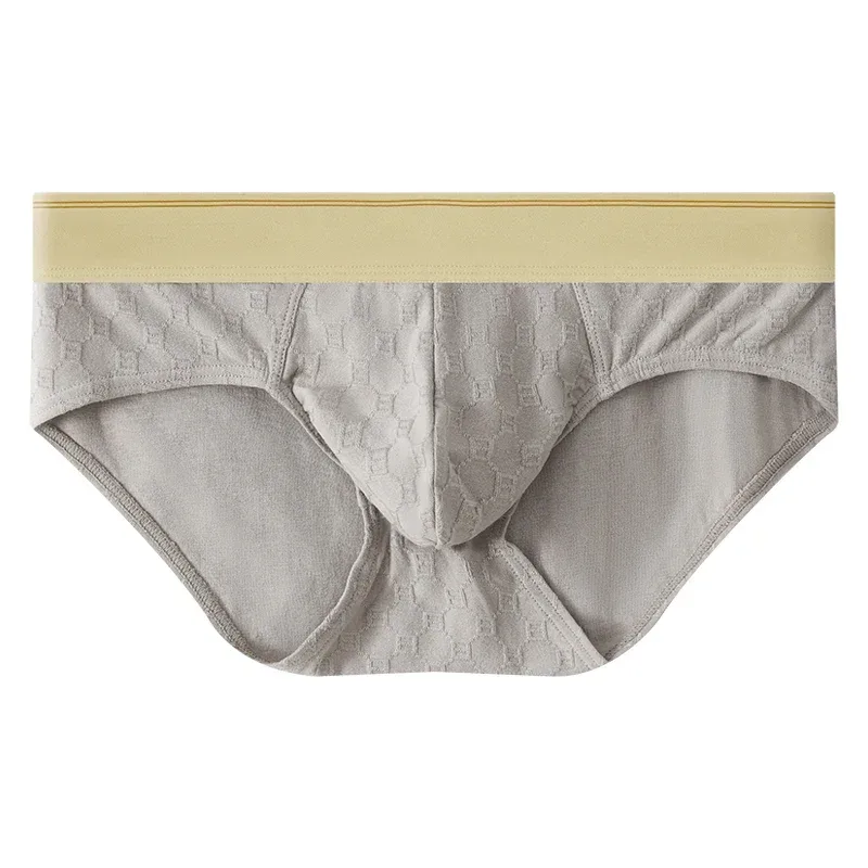 Fashion Men's Underwear Breathable and Comfy Pure Cotton Knit Briefs