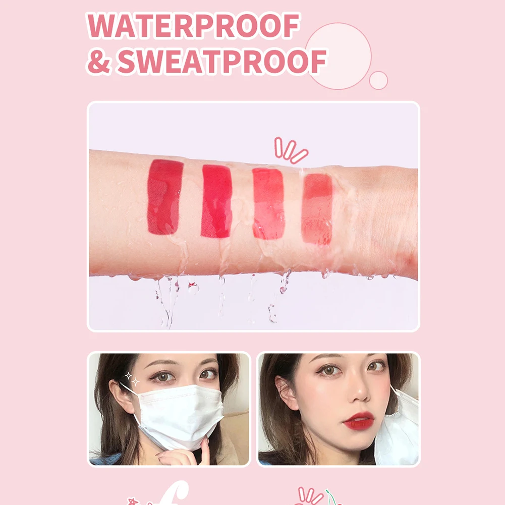 Lip Gloss Tint Μακιγιάζ Cheek Tint Blush Ενυδατικό Καθρέφτη Υγρό Κραγιόν Αδιάβροχο μακράς διάρκειας Lip Glaze Cosmetic