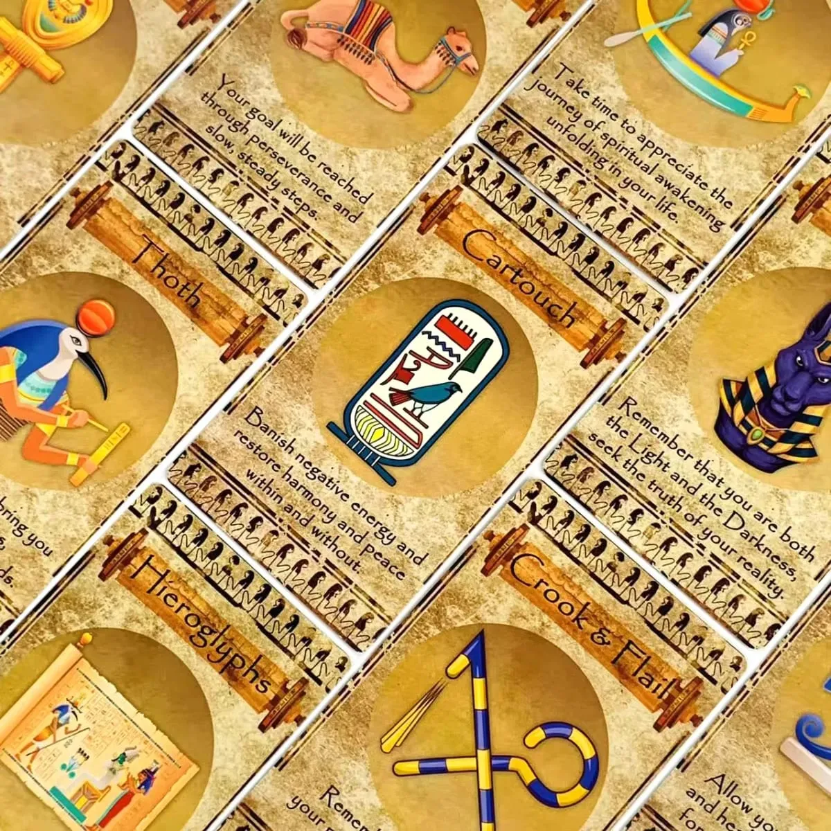 אורקל מצרית חדשה חפיסת 20 קלפים עיצוב קלאסי למתחילים ומקצוענים אידיאלי למדיטציה של עתידות ומתנות