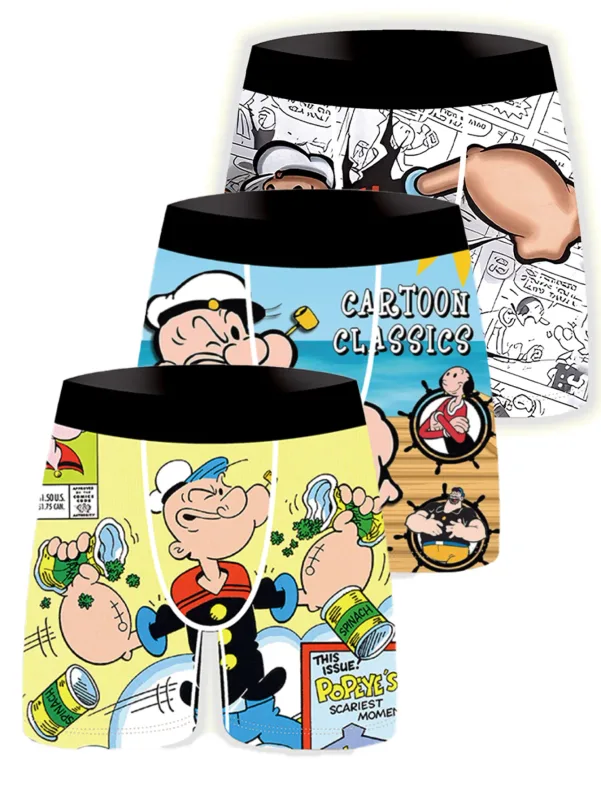 3-Pack Fashionable Men's Boxer Shorts, Comfortable, Soft, Fashionable, Printed, Casual and Versatile Men's Underwear 3256811610932200