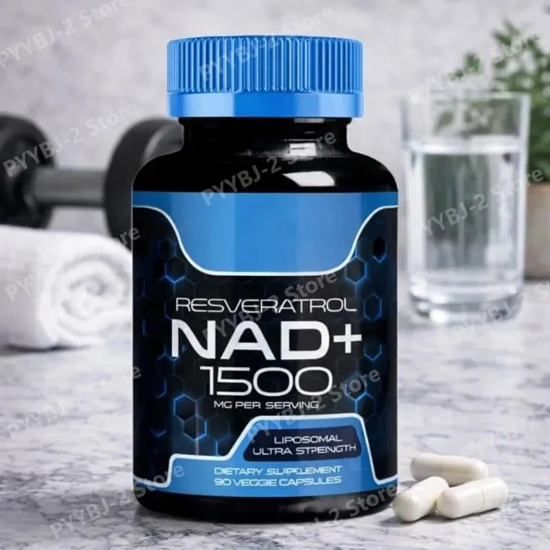 NAD + Viên Với Resveratrol Thảo Dược Bổ Sung Chất Chống Oxy Hóa Hỗ Trợ Sức Khỏe Tế Bào Năng Lượng & Chống Lão Hóa Dành Cho Nữ 90 Miếng — image 1