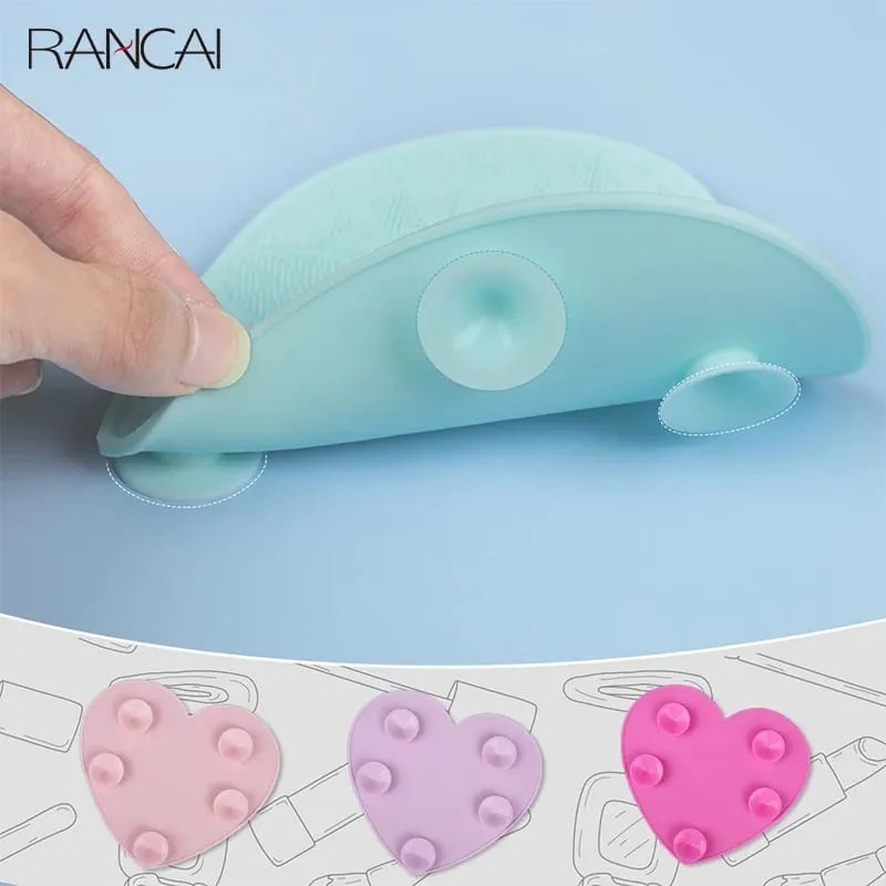 Scrubbing Pad Makeup Brushes Naglilinis ng Silicone Gamit ang Suction Cup Love Cleaner Paghuhugas ng Cosmetic Brush Tool para sa Kagandahan