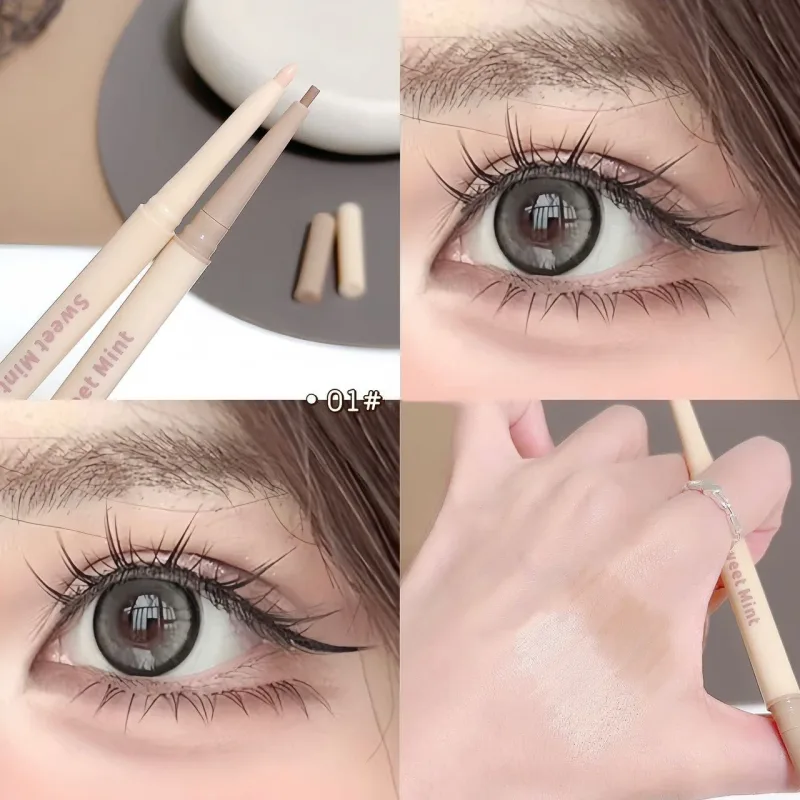 Kétvégű szem alatti kiemelő toll szemceruza ceruza matt meztelen kiemelő bronzosító 2 az 1-ben Shadow Pen Brightening szemsmink