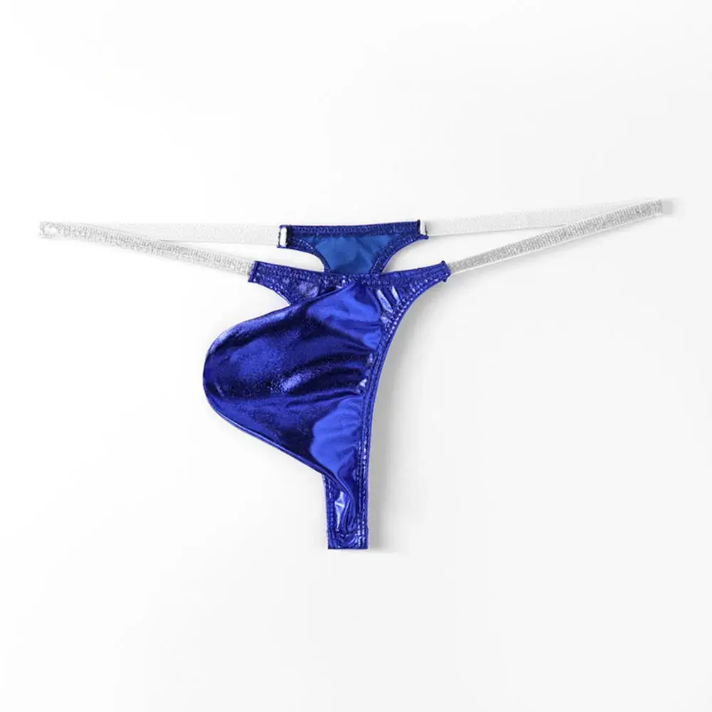 Average Size Mens Underwear Low Waist Shiny T-back Underwear Mini Underwear Mini G-Strings Shiny Fabric All Season Wear