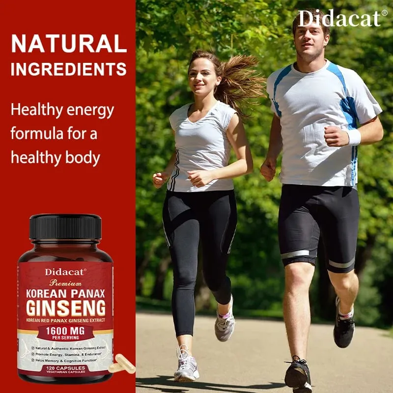Korean Red Ginseng Capsules | Powerful Ginsenosides To Boost Energy Focus Stamina Vitality and Strengthen The Immune System
