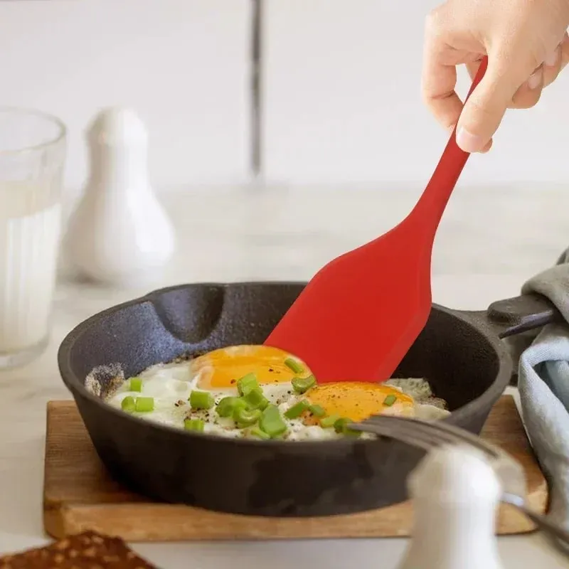 Maliit na 20.5cm Silicone Cooking Leakage Spatula Dense Shovel Fried FishOmelette Shovel Non-stick Spatula Mga Tool sa Pagluluto sa Kusina — image 4
