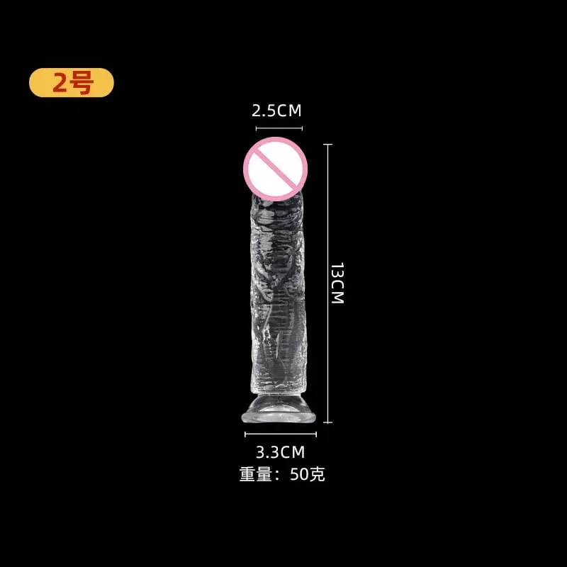 Ρεαλιστική βεντούζα πέους Dildo Jelly Dildo Big Dick Θηλυκός Αυνανιστής Κλειτορική Διέγερση Λεσβιακά σεξουαλικά παιχνίδια για γυναίκες 7 μεγεθών