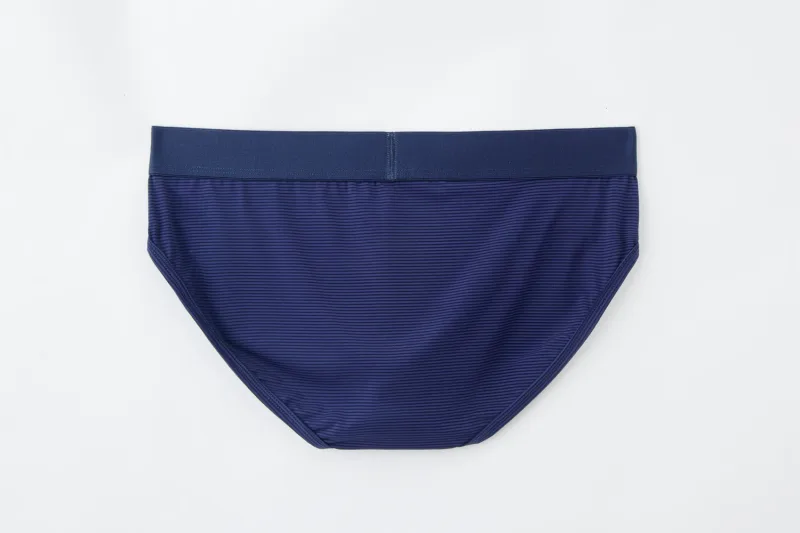 Men Underwear Brief Sexy Low-rise Striped Bikini Athletic Supporters Underpants Sleepwear Nylon Quick Dry Breathable