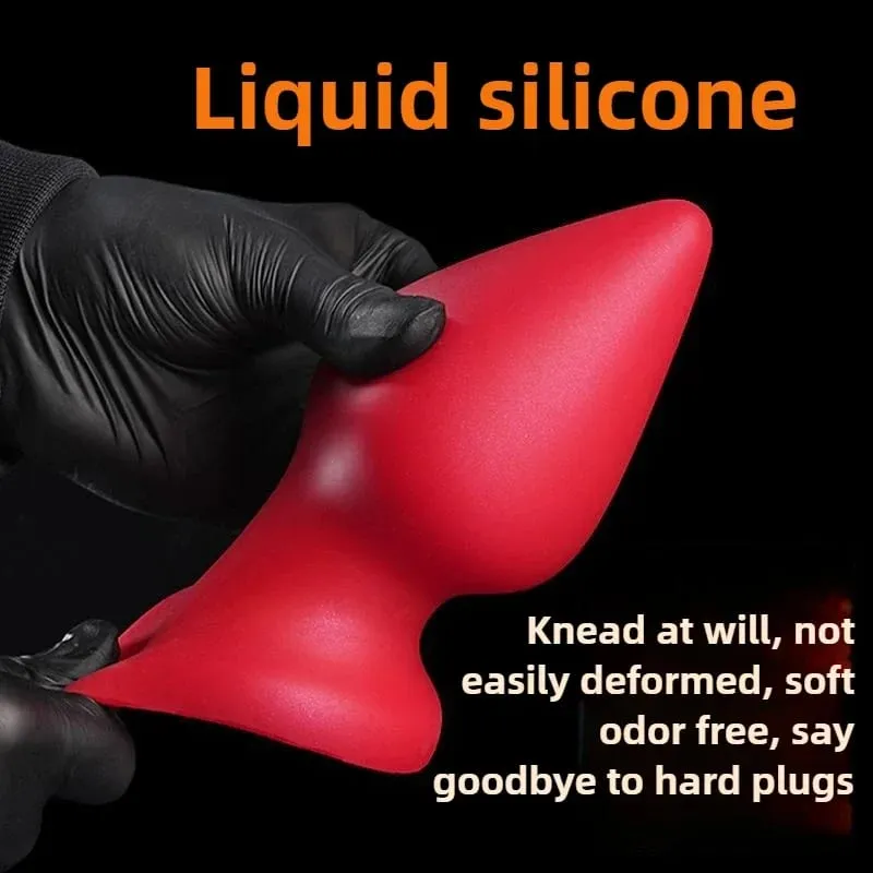 Huge Anal Plug Liquid Silicone Soft Conical Butt Plug Big Anal Dildos for Women Men G-spot /prostate Massage 18+ Sex Toys
