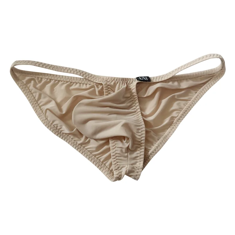 Ultra Low Waist Men's Briefs Thin Ice Translucent Sexy Underwear Comfortable Modern Fashion Buttock Highlighting Male Briefs