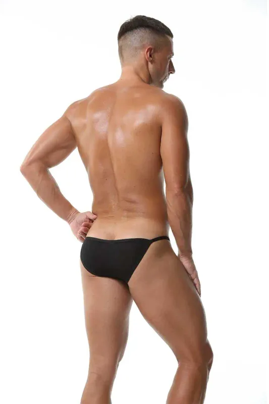 Men's Ice Silk Briefs with Open Front And Adjustable Waist - Summer Sexy Breathable Underwear for Comfortable Fit