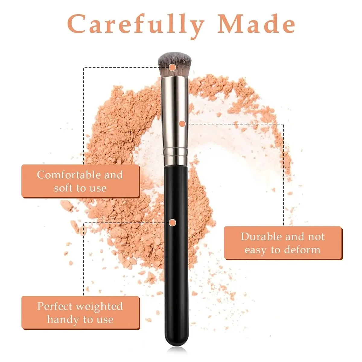 1/2/5 pcs Foundation Concealer Brush Premium Contour Blusher Brushes Flawless Under Eye Dense Face Makeup Brush Para sa Blending