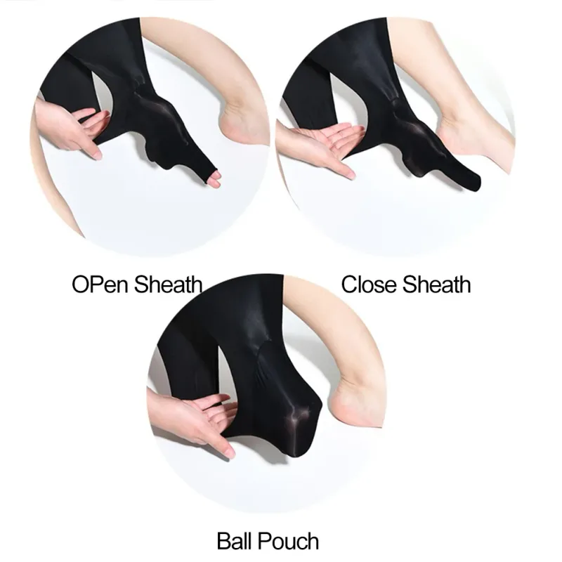 Men Seamless Ultra-thin Oil Sheer See Through Stretch Pantyhose Panties Shorts Underwear Thong Low Waist Silk Men's G-string