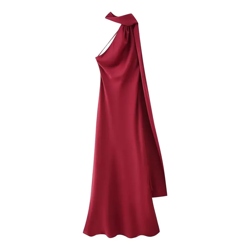 High Street Women Σέξι Κομψό Μακρύ Φόρεμα Γυναικεία Μόδα Πράσινο Σατέν Πάρτι Maxi Vestidos
