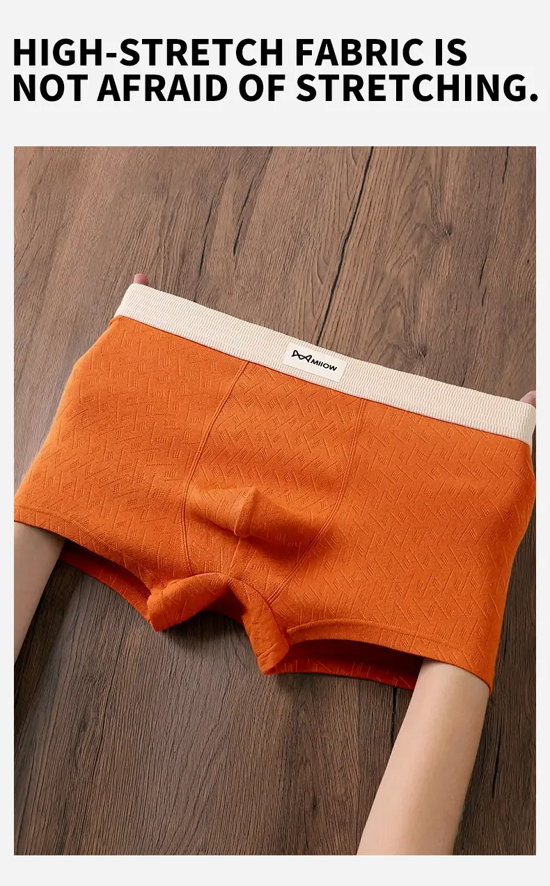MiiOW 3Pcs Cotton Men Underwear 10A Antibacterial Crotch Men's Panties Breathable Mesh Man Underpants Softness Mens Boxer Briefs
