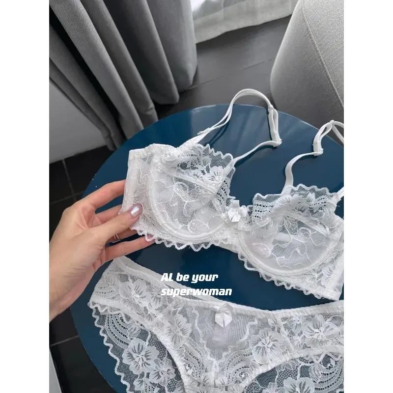 Σουτιέν Γαλλικό Lace Minimizer για Γυναικεία Σουτιέν Πλήρες Στήριγμα Μπούστου Εξαιρετικά λεπτό και αναπνεύσιμο σέξι Tushy Σετ σουτιέν MOYISU Sexy