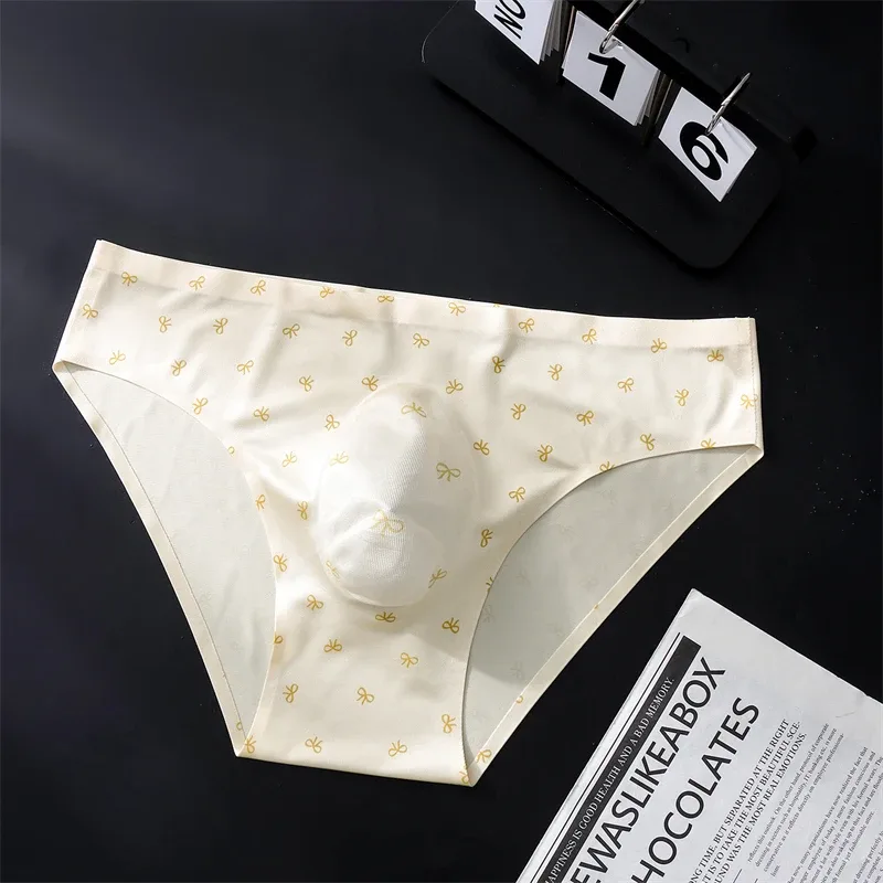 3D space capsule sexy men's underwear ice silk one-piece cuecas masculino cute print cueca adults 18 plus size ropa interior