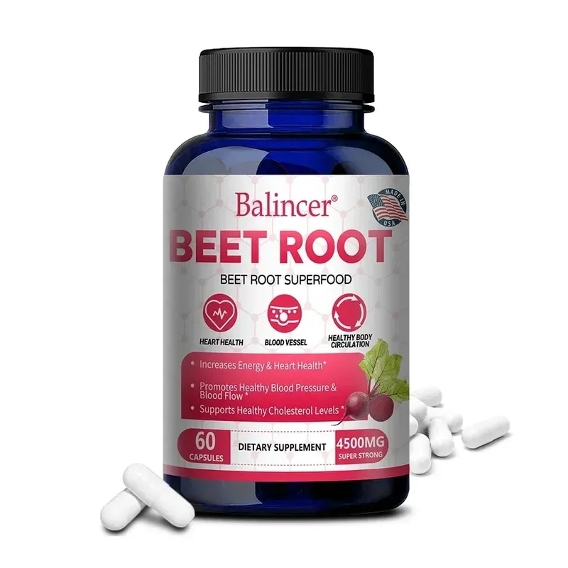 Balincer Organic Beetroot Extract Κάψουλες - Καλό για ενέργεια και αντοχή στην κυκλοφορία του αίματος Συμπλήρωμα για την υγεία της καρδιάς