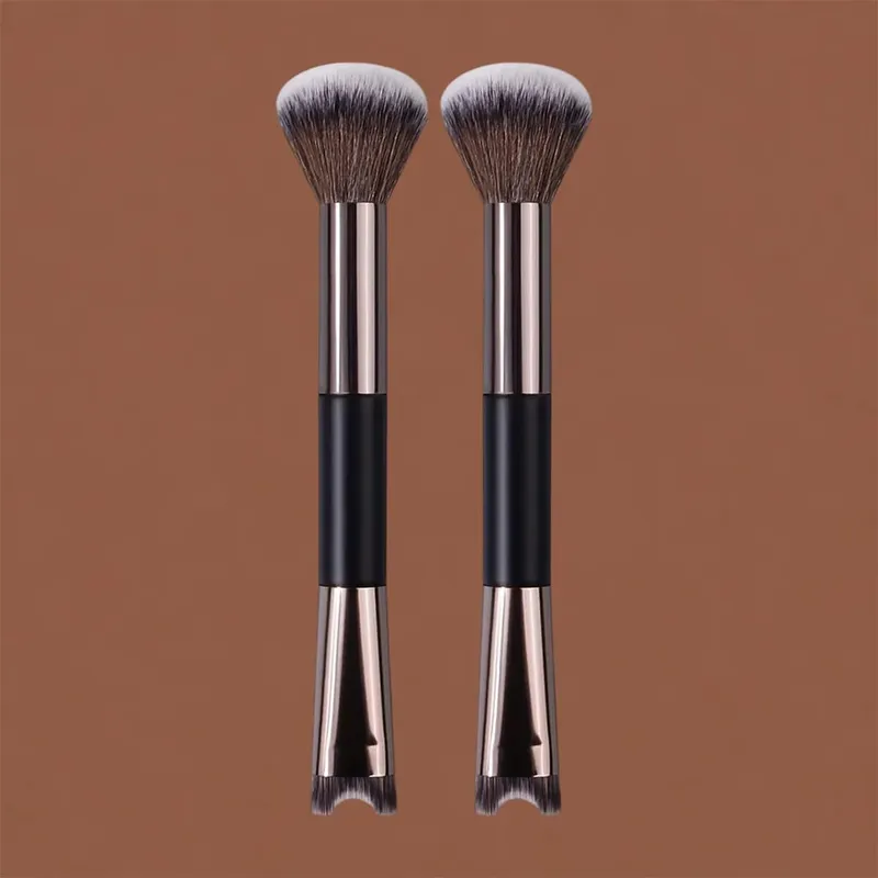 Ilong Contour U-Shaped Makeup Brush Dual-End Nose Shadow Makeup Brushes Eyeshadow Contour Face Highlighting Brush Mga Tool sa Kosmetiko