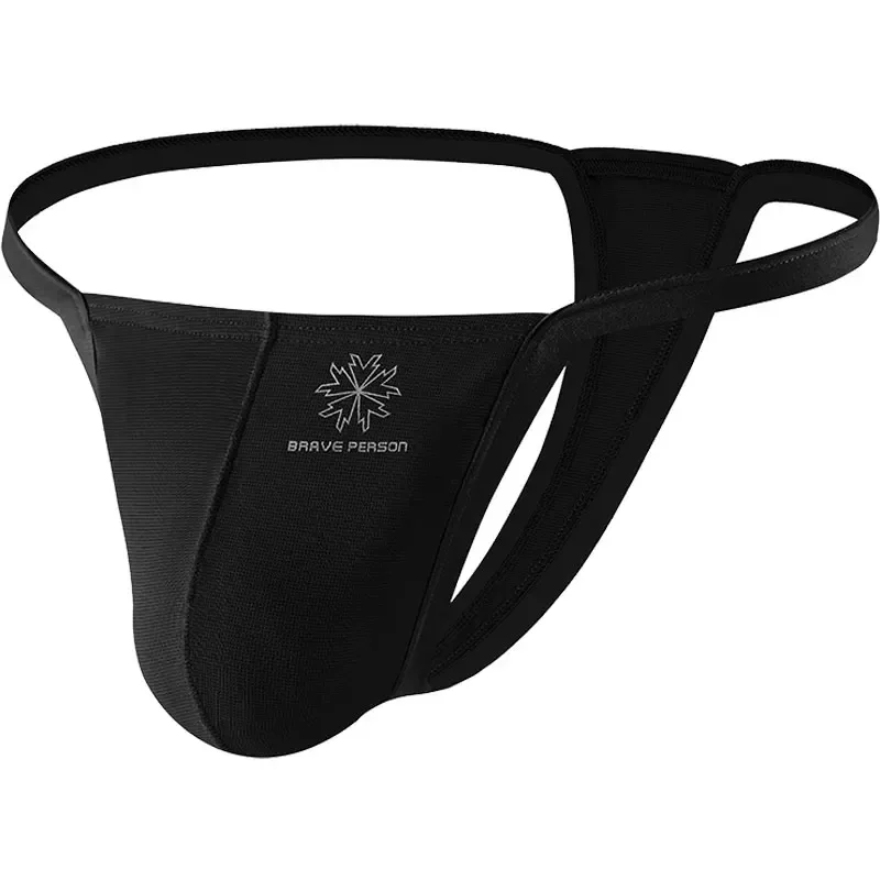 Men's Breathable Quick-Dry Fabric Thong Comfortable Briefs Low-Rise Underwear Sexy Innerwear Fashionable Brave Person
