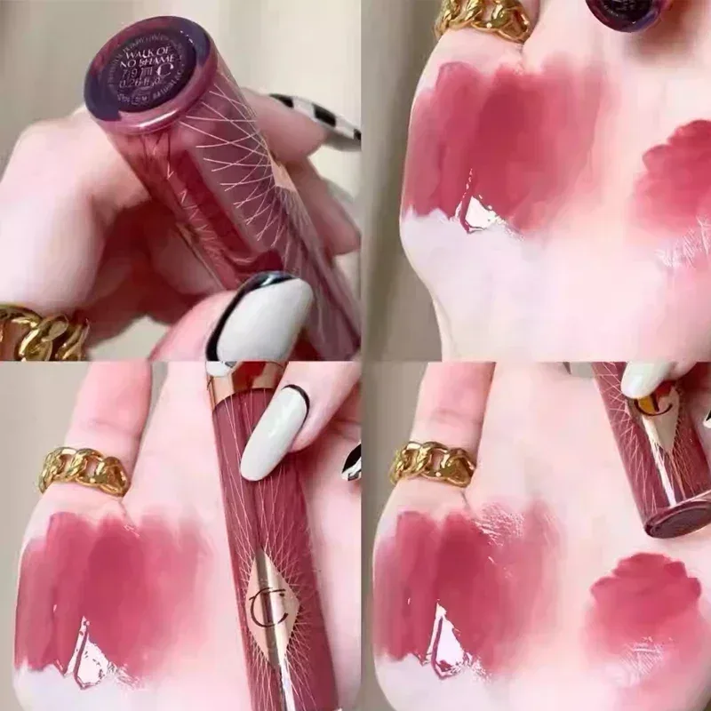 Πολυτελές CT Multicolored Water Light Lip Gloss Lasting Hydrating Lip Balm σε σχήμα καρδιάς Tip Lip Brush&Jelly Lip Gloss Makeup Gift