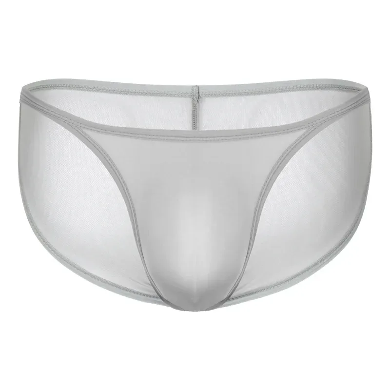 Men's Underwear Transparent Breathable Panties Male Low-waist High Fork Briefs