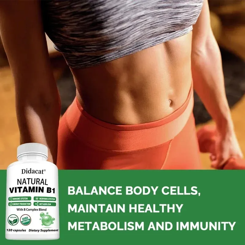 Didacat Vitamin B1 Helps The Immune System Nervous System Energy Support Dietary Supplement