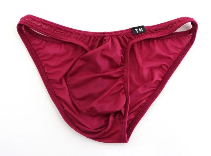 Silky Smooth Bikini Briefs for Men Pouch Design Low‑Waist Breathable Elastic Fashion Male Underwear