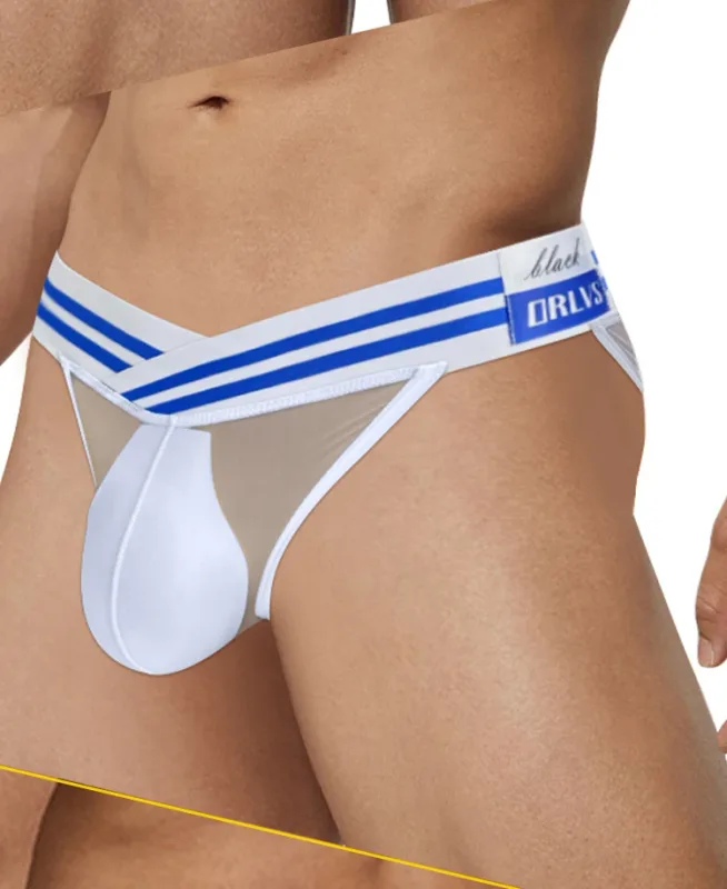 Men's Ice Silk Ultra-Thin Barely-There Mesh Sheer Briefs, Striped V-Shape Elastic Waistband Summer Daily Commute Underwear