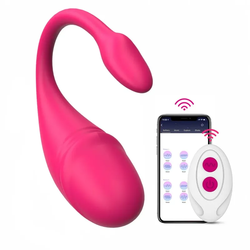 9 מצבים ביצת סיליקון נוזלית לנשים זוגות G Spot Clit ויברטור נרתיקי Bluetooth APP שלט רחוק צעצועי מין למבוגרים