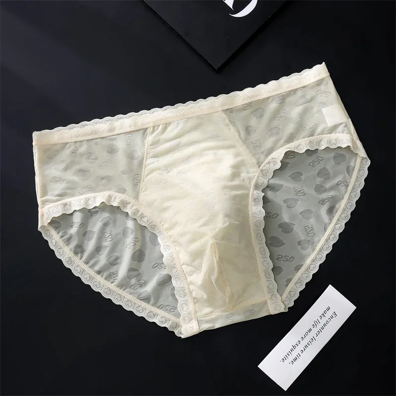 Lace men's underwear Ice Silk cuecas masculino sexys tøy men briefs AIR Bare Feel calzoncillos hombre No Trace cueca new lingeri