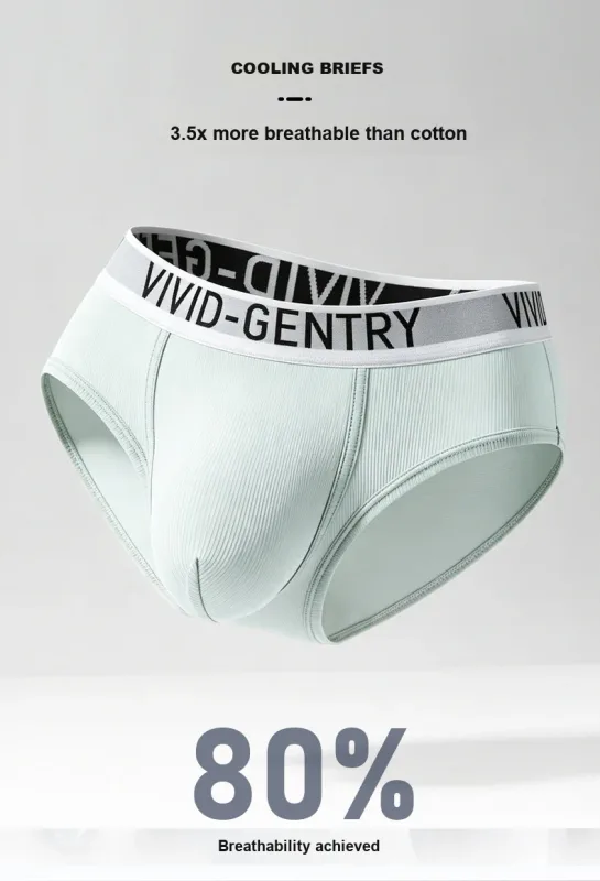 Men's Elastic Ice Silk Underwear Sexy Big U Convex Pouch Briefs Korean Youth Breathable Sports Panties Solid Mid Waist Underpant