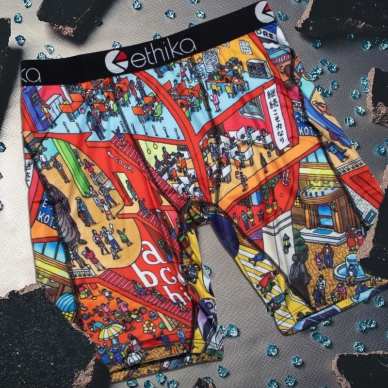 1Pcs Men Underwear Boxers Breathable Mesh Crotch Man Underpants Plus Size Mens Panties L-3XL Printed Men's Boxers Briefs 3256809864931744
