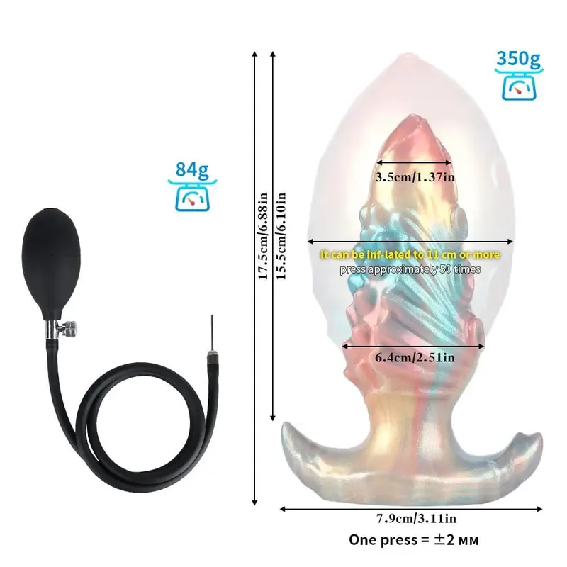 Φουσκωτό πλοκάμι Monster Dildo Fantasy πρωκτικό βύσμα με ρυθμιζόμενο πάχος βάση καμπύλης Χοντρά φουσκωτά παιχνίδια σεξ για γυναίκες άνδρες
