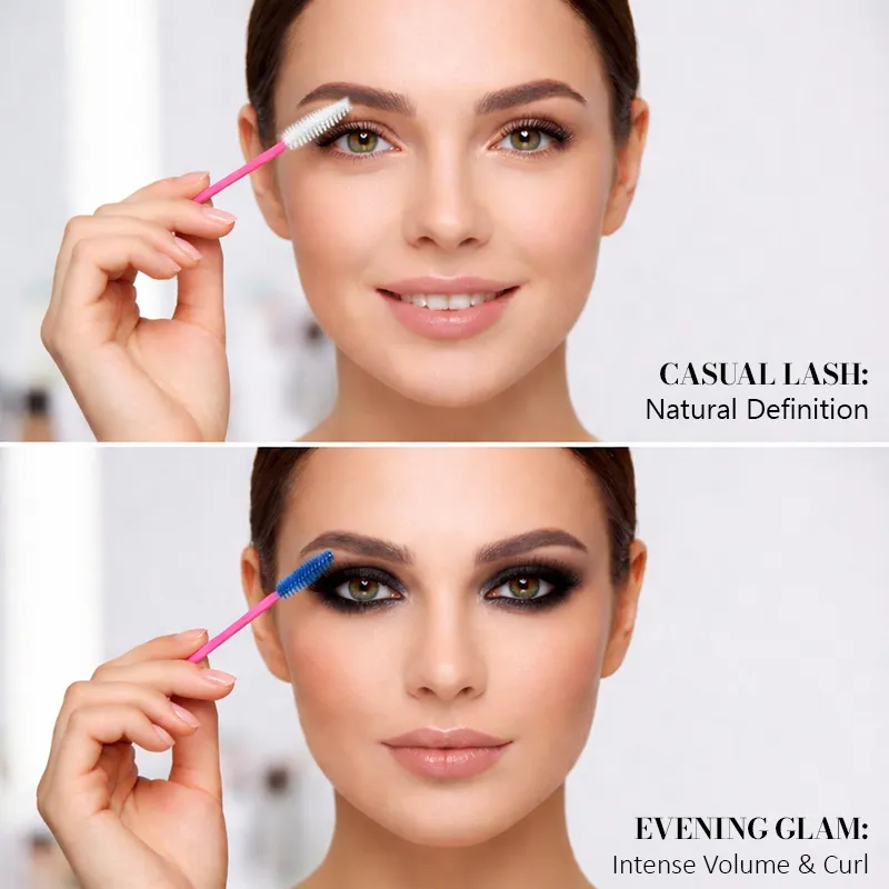 Siliconen Wimperborstel Mascara Wands Applicator Wenkbrauwkam Staaf Spoolies Wimpers Borstels Lash Extension Supplies Make-up Gereedschap