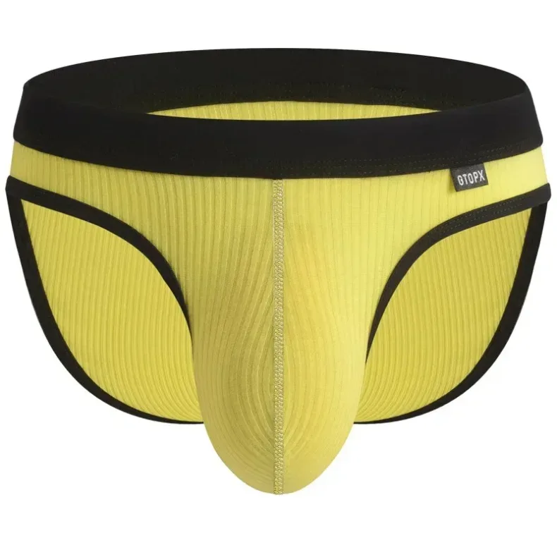Men's Underwear U-Convex Pouch Briefs Breathable Soft Elastic Low Rise Panties For Men Daily Lingerie 2-Pack