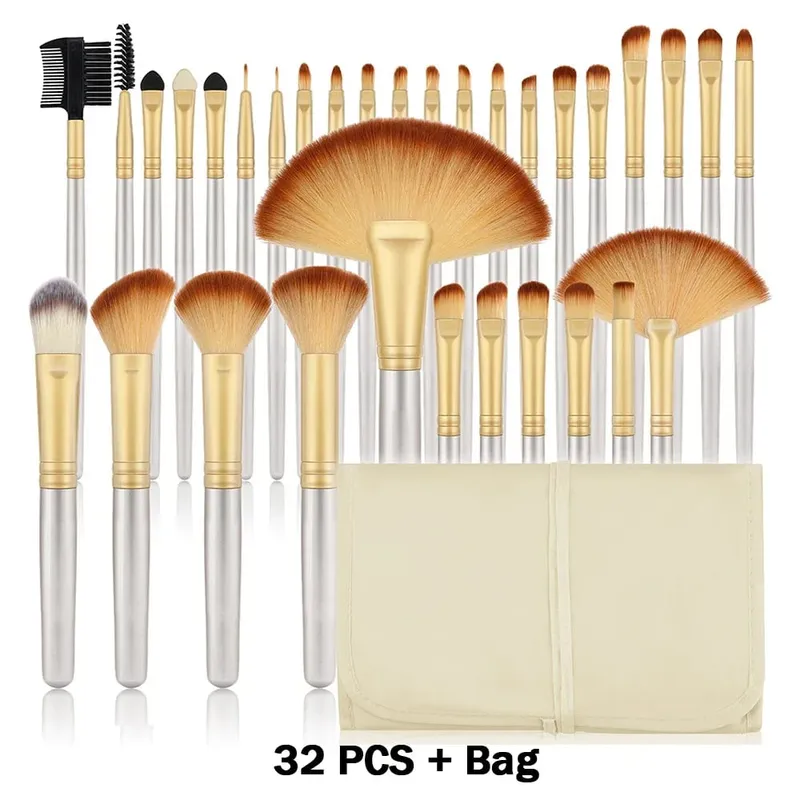 Bagong 10/32PCS Makeup Brushes Set Soft Fluffy Powder Foundation Contour Blush Concealer Eyeshadow Blending Highlighter Beauty Tool