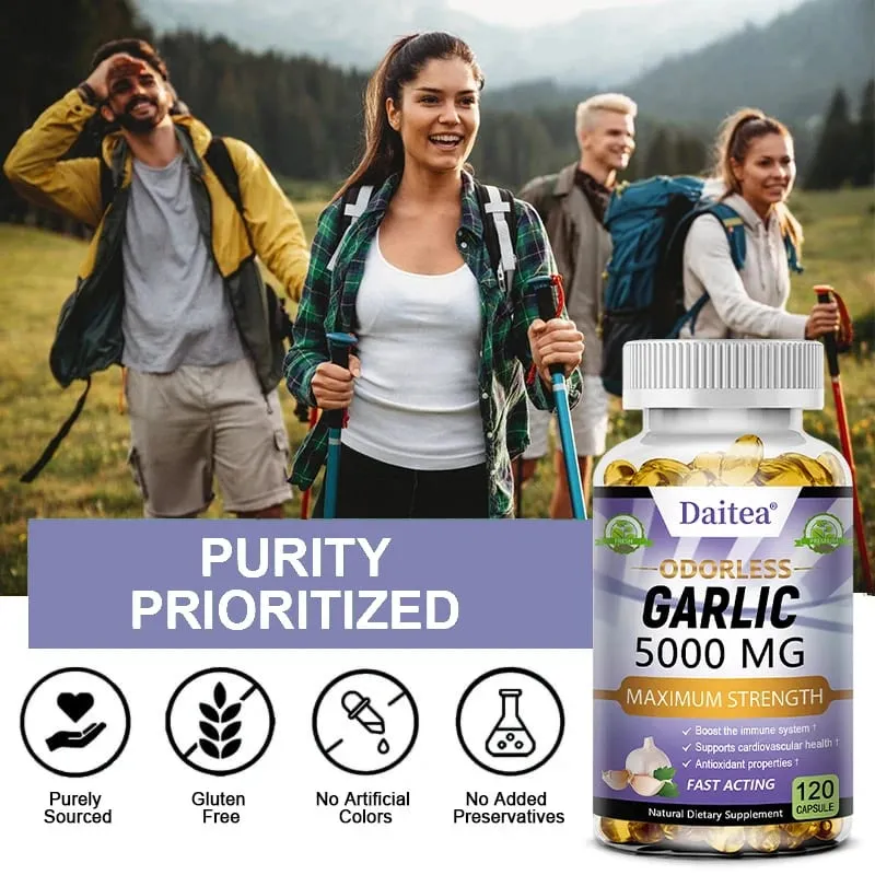 Fokhagyma kivonat kapszula 5000mg Balance Koleszterin Segít immunitás Szív egészség Méregtelenítés Tisztítás