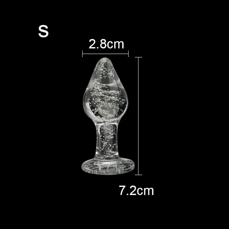 28-40mm Luminous Butt Plug Glass Anal Beads For Women Dildos Female Masturbator Sex Toys Adult Men Couple Games Erotic Products