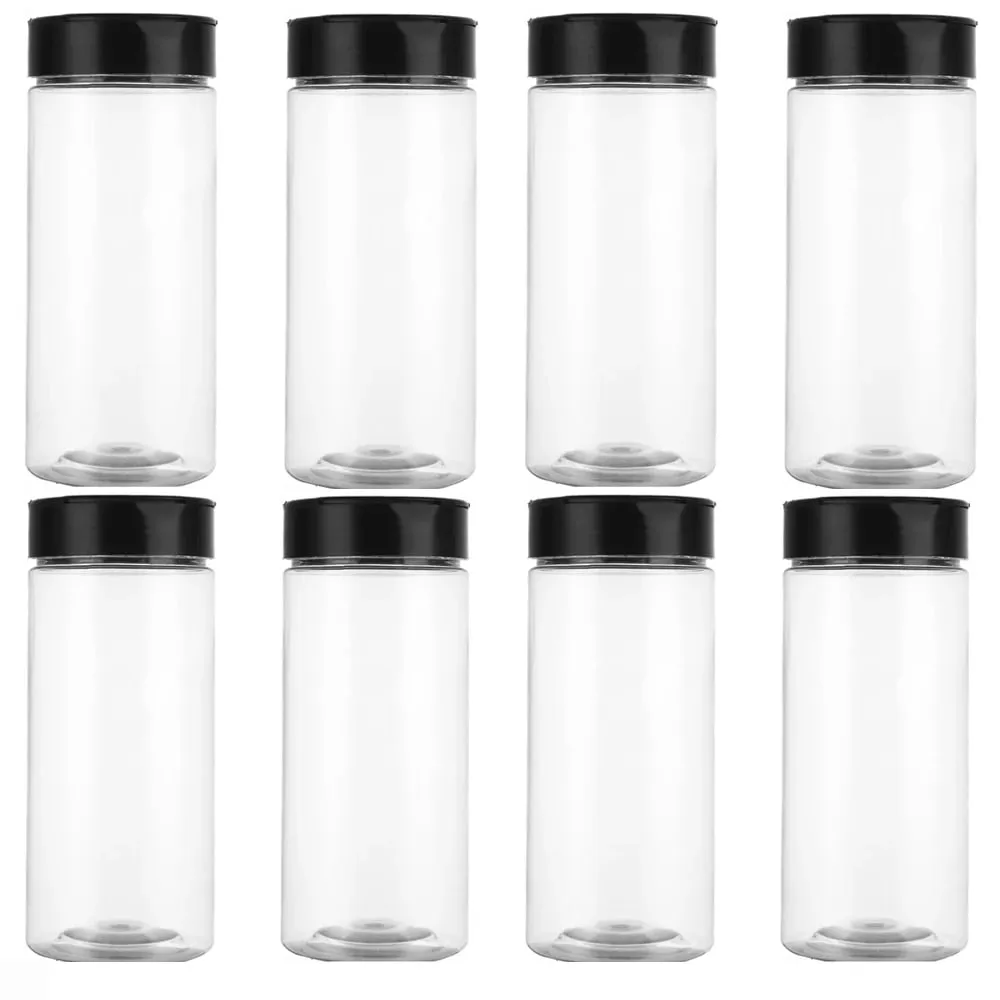 400 ml-es műanyag átlátszó fűszerdobozok shaker fedéllel fűszertartó edények konyhához és grillezéshez